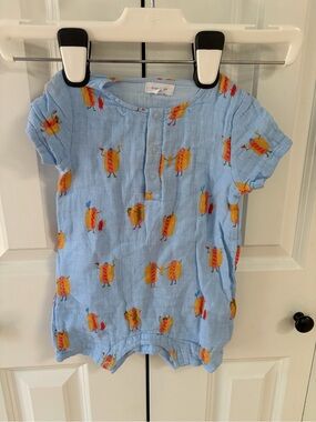 Angel Dear Hotdog Sleeveless Romper 6-12m